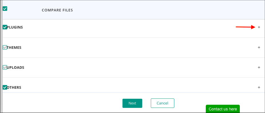 BlogVault WordPress file comparison tool