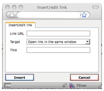 Image of Drupal's insert/edit link window